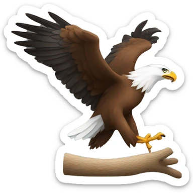 2 hand emoji crossing making an eagle  sticker
