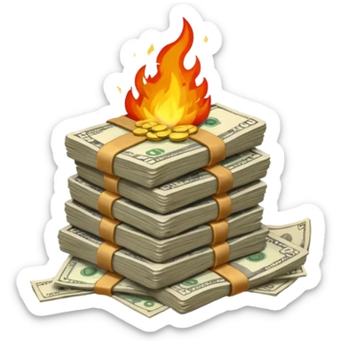 stack of russian cash exploding
 sticker