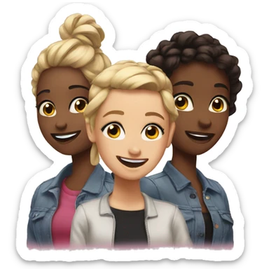 3 besties sticker