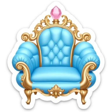 pink gold and light blue rococo inflatable tiktok  sticker