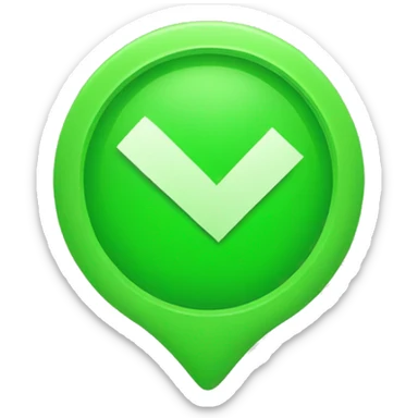 green checkmark sticker