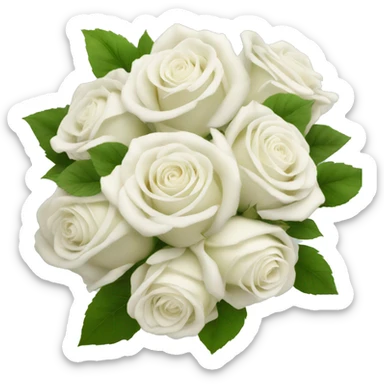 Bouquet of white roses sticker