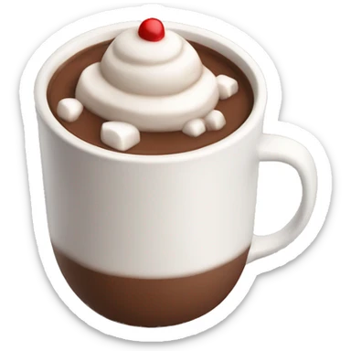 Cute Christmas cup of a hot chocolate  sticker