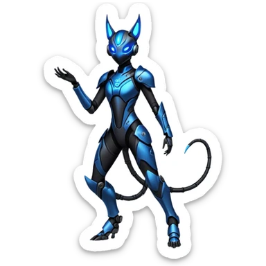 Modern Futuristic Cool Wicked Cyborg-Vernid-Trico-species by LiLaiRa full body sticker