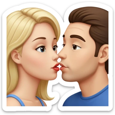 kissing my man sticker