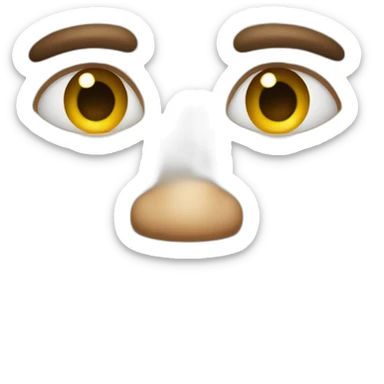 Man with one eye bigger than the other  sticker