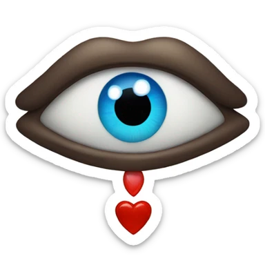 Heart evil eye sticker
