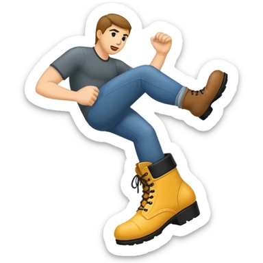 Boot kicking with a text "Get 2 Fuck" sticker