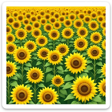 sunflower field sticker