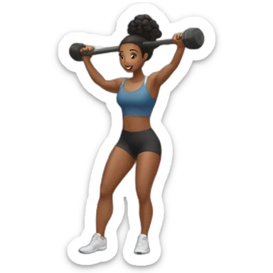 women training gym sticker