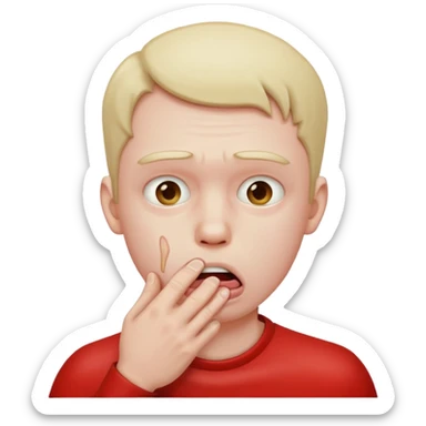 a man chocking himself  sticker