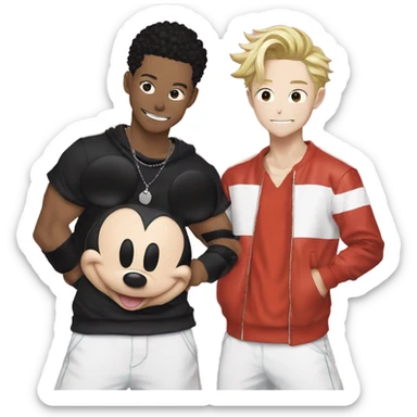 Mickey mouse and Mikey from Tokyo revengers  sticker