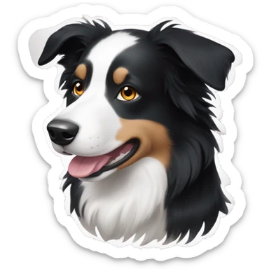 Black and whiteBorder collie dog sticker