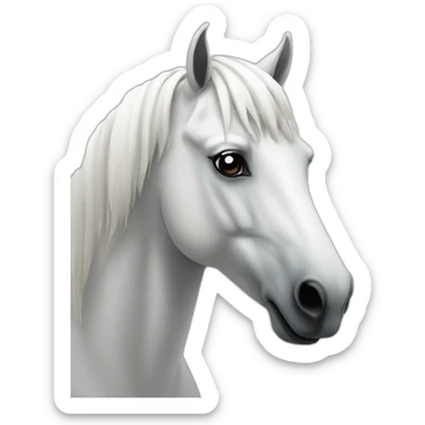 white horse logo sticker