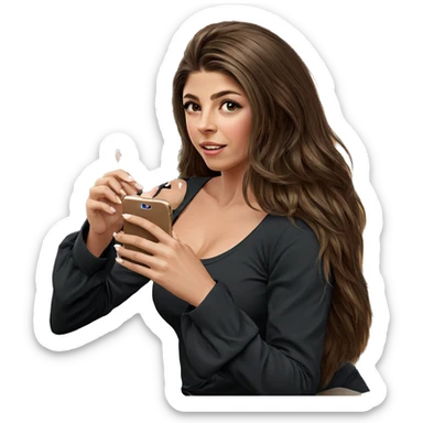 realistic portrait of girl sticker