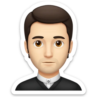 a man with sideburns sticker