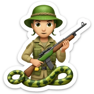 A snake sniper sticker
