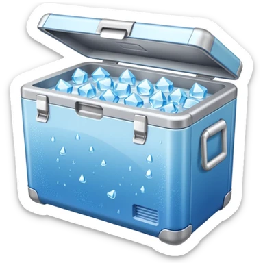 Cooler with ice in it sticker