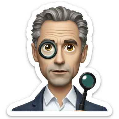 Jordan peterson holding magnifier sticker