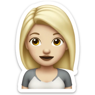 Fat blonde pale girl with tattoos sticker