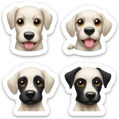 Perro negro con lazo negro de luto sticker