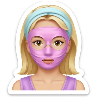 Spa mascarilla nena rubia sticker