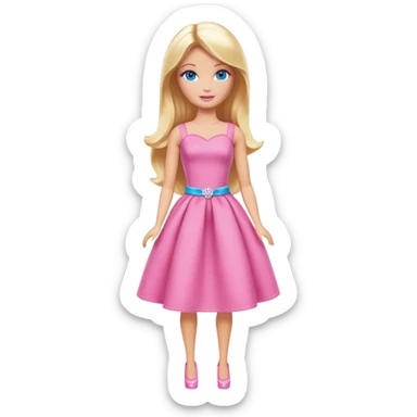 Full bodied Classic Barbie doll sticker