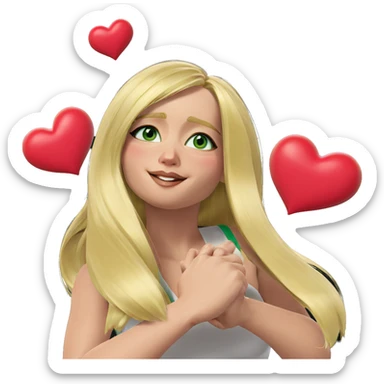 blonde beauty with green eyes sticker