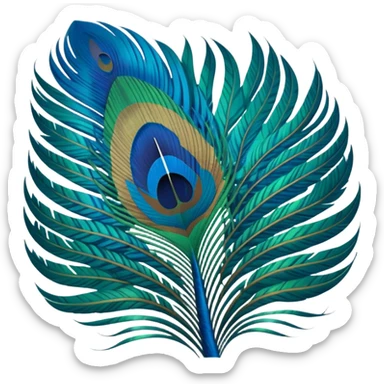 Peacock feather emoji sticker