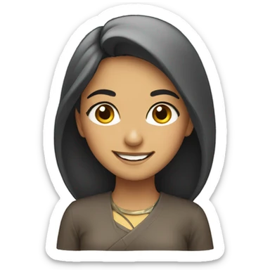 Persian girl smiling sticker