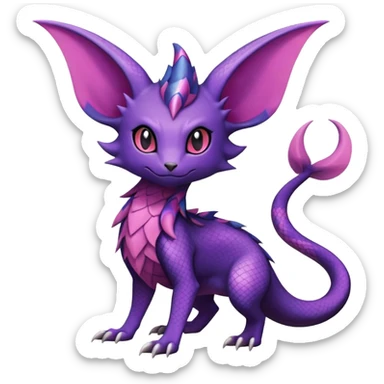 Salandit-Noivern-Espeon-Hybrid (Full body) sticker