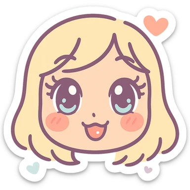 playful manga emoji with large shiny eyes, long eyelashes, seductive facial expression, red cheeks, glossy lips, pastel accents, soft shading, HD, 512x512 pixels, transparent or solid color background, sexy and kawaii sticker