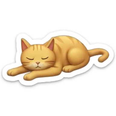 un chat qui dort sticker