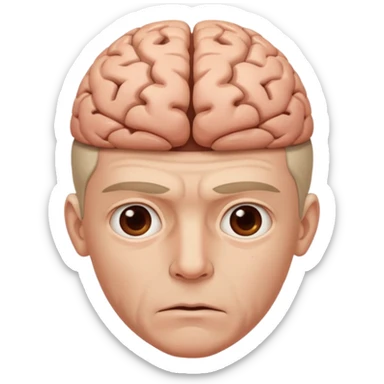 a man that dont know what to do and with the brain out of your opened head sticker