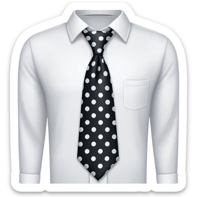 Spotty black tie sticker