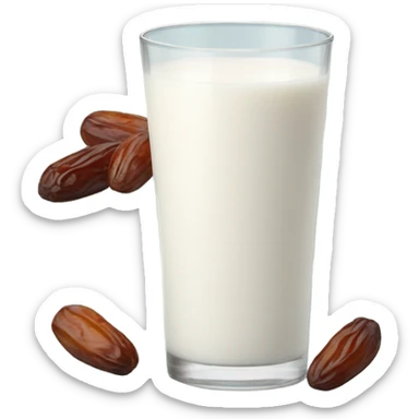 Milk with dates on the side sticker