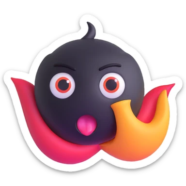 surprised streamer with dramatic lighting sticker