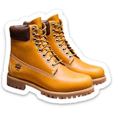 Сделай пару ботинок Timberland в классической расцветке sticker