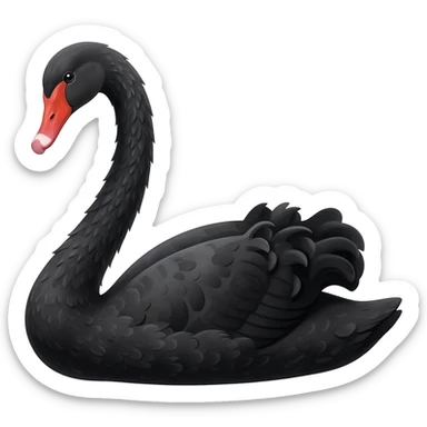Black swan sticker