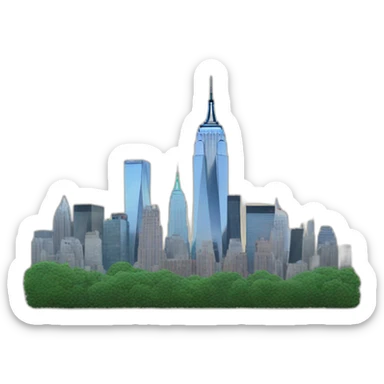 New York City skyline sticker