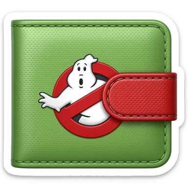 Ghostbusters Man's wallet in green and red sticker