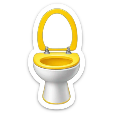 yellow bidet sticker