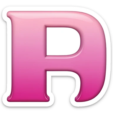 mix color pinks letter p sticker