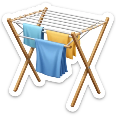 laundry drying rack sticker