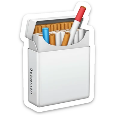 unopened pack of cigarettes, without any markings sticker