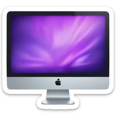 purple imac sticker