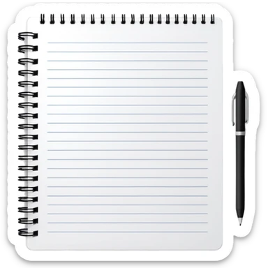 spiral notebook with tasks written sticker