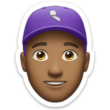 purple nike cap sticker
