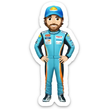 Fernando Alonso vestido con el uniforme de Aston Martin sticker