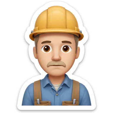 rustic carpenter portrait, head and shoulders only, wood dust on shoulders, rolled-up shirt collar, calm craftsman expression, warm workshop vibe, 3D cartoon, mobile game icon style, clean background, no text, no watermark
 sticker